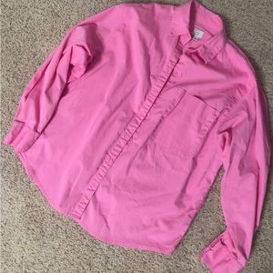Pink button up, oversized